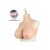 Buste faux seins bonnet élastique coton, col haut