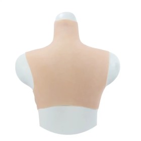 Buste faux seins, vaisseaux apparents, col haut