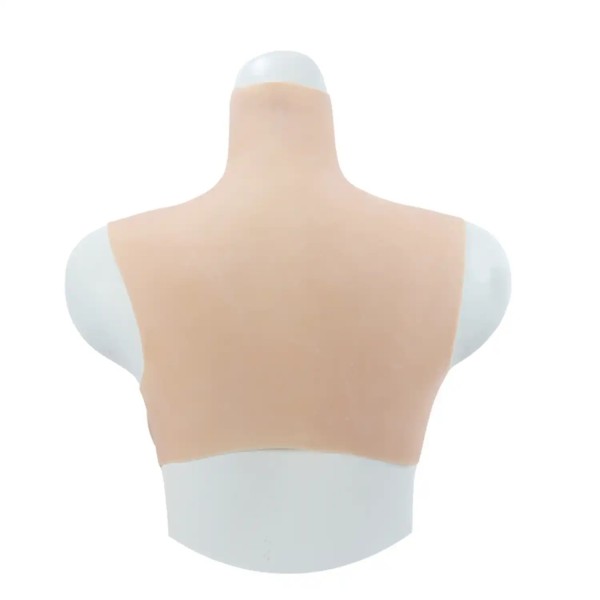 Buste faux seins, vaisseaux apparents, col haut