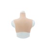 Buste faux seins, vaisseaux apparents, col haut