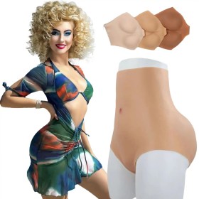 Panty rehausseur de fesses rembourré en silicone, taille haute