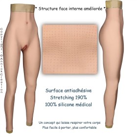 Legging réaliste en silicone, pour les trangenres