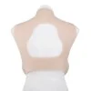 Buste faux seins en silicone, col haut et dos ouvert
