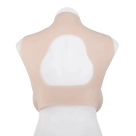 Buste faux seins en silicone, col haut et dos ouvert