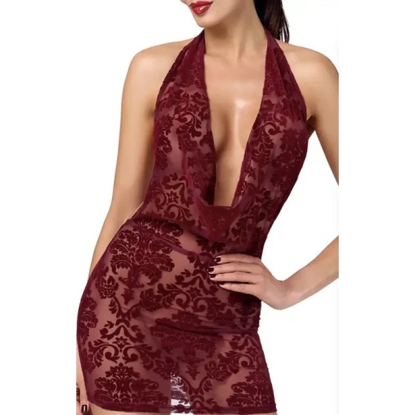 Mini-robe Kink Royal cascade en tulle bordeaux F385