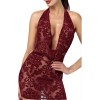 Mini-robe Kink Royal cascade en tulle bordeaux F385