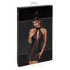 Mini robe tulle et wetlook Luxuria F370 - Noir Handmade