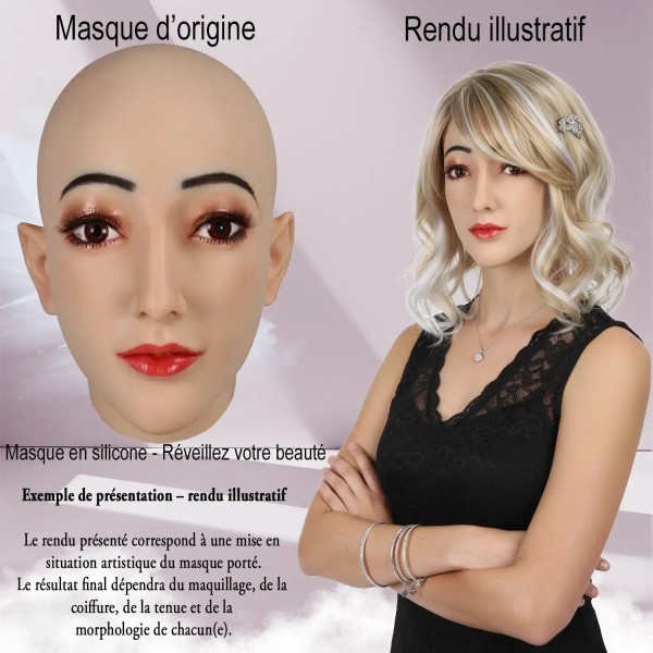 Masque Silicone Réaliste Travesti | Ultra-Féminin
