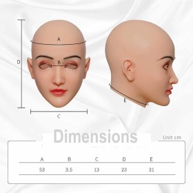 Masque féminin tête pleine – Réalisme stupéfiant