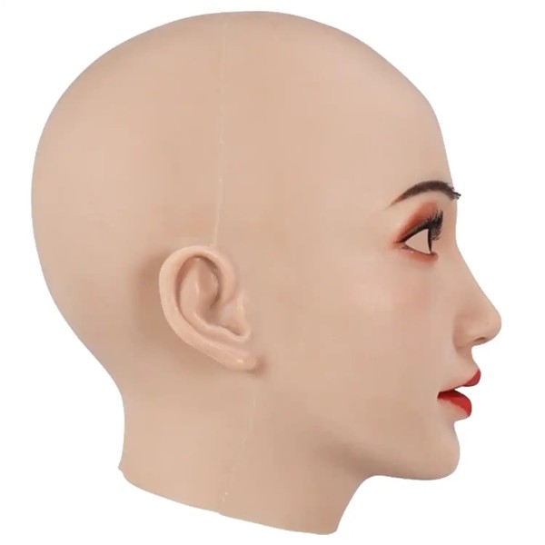 Masque tête pleine silicone avec maquillage réaliste