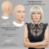 Masque féminin en silicone tête complète