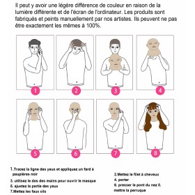 Masque tête pleine silicone visage femme réaliste