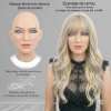 Masque tête pleine silicone visage femme réaliste