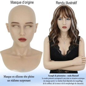 Masque silicone tête pleine – Réalisme surprenant
