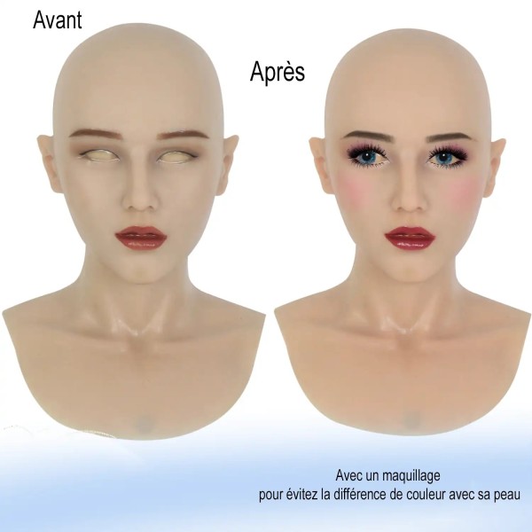 Masque silicone tête pleine – Réalisme surprenant