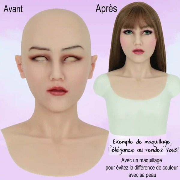 Masque silicone tête pleine – Accessoire séduction