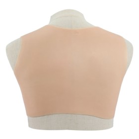 Buste faux seins 100% silicone, col haut, Bonnet C