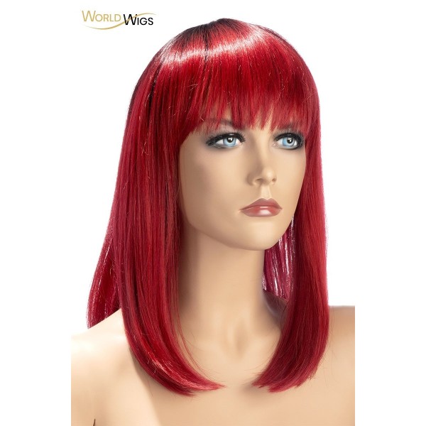 Perruque Elvira Rouge Mi-Longue - World Wigs