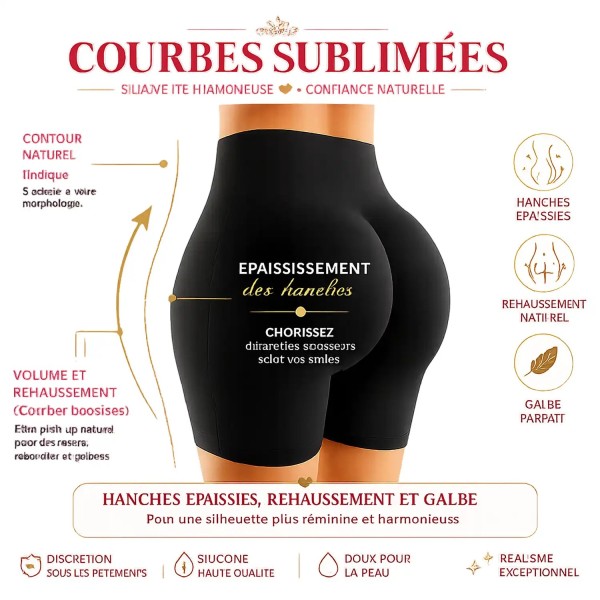 Panty silicone rehausseur de hanches effet push-up