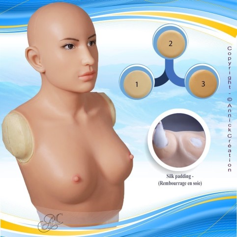 Buste faux seins masque intégré, Bonnet C