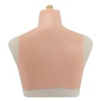 Buste faux seins 100% silicone, col haut, bonnet C-D-E