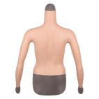 Buste faux seins manches longues, col haut, bonnet D