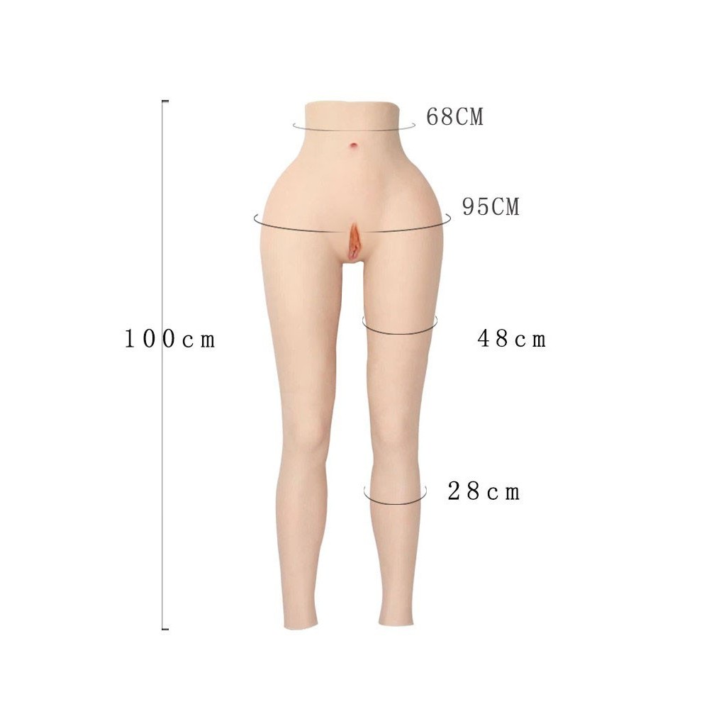 Legging faux vagin réaliste, en silicone