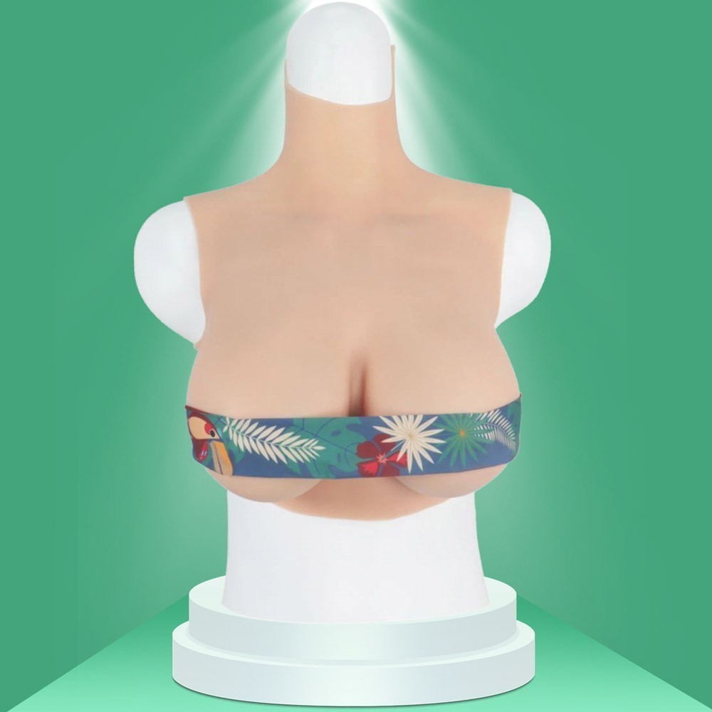 Buste faux seins réaliste, dos ouvert