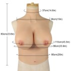 Fausse poitrine en silicone, en forme de goutte d'eau