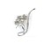 Broche métal, ornée de strass