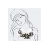 Collier séduction motif floral, métal nacré