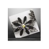 Collier séduction motif floral, métal nacré