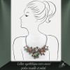 Collier verre et perles aux reflets nacrés