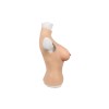 Buste long fausse poitrine, elastique coton, col haut