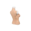 Buste long fausse poitrine, elastique coton, col haut