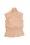 Buste long faux seins, col haut, Elastic Cotton, taille G
