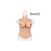 Buste long fausse poitrine, col haut, Bonnet C-D-E-G